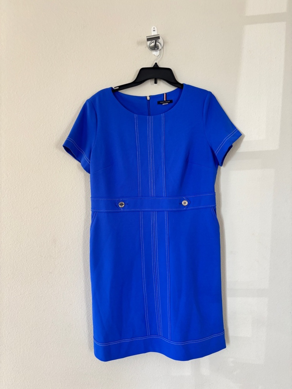 Tommy Hilfiger Cobalt Blue Short Sleeve Sheath Dress